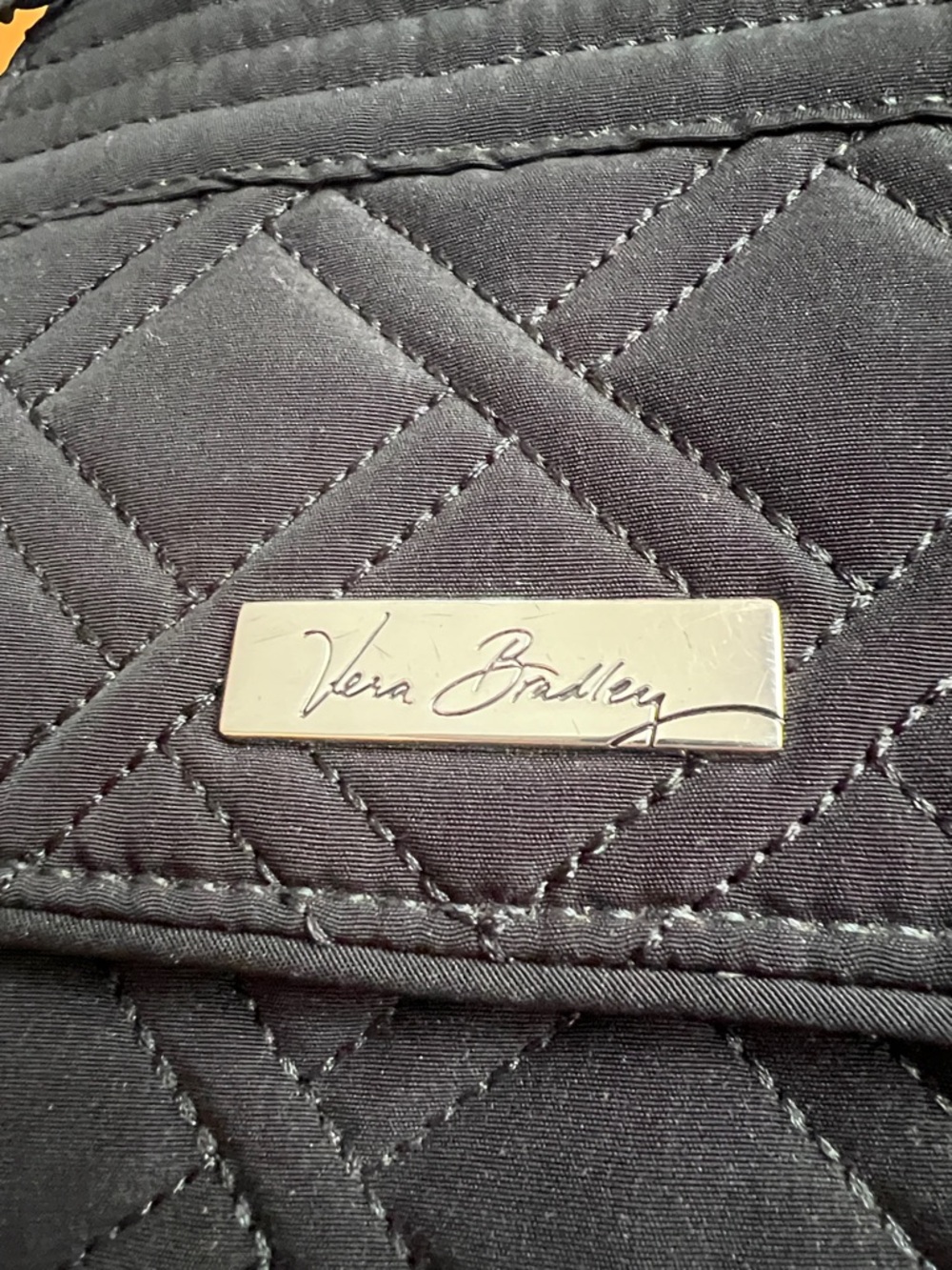 Vera Bradley Black Quilted Crossbody Organizer - Picture 2 of 4